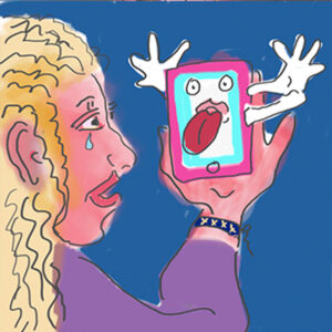 Cyber bully illustration
