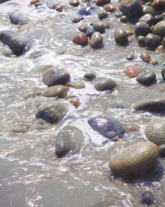 water over rocks