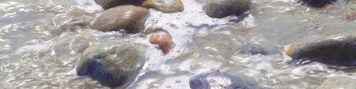 water over rocks